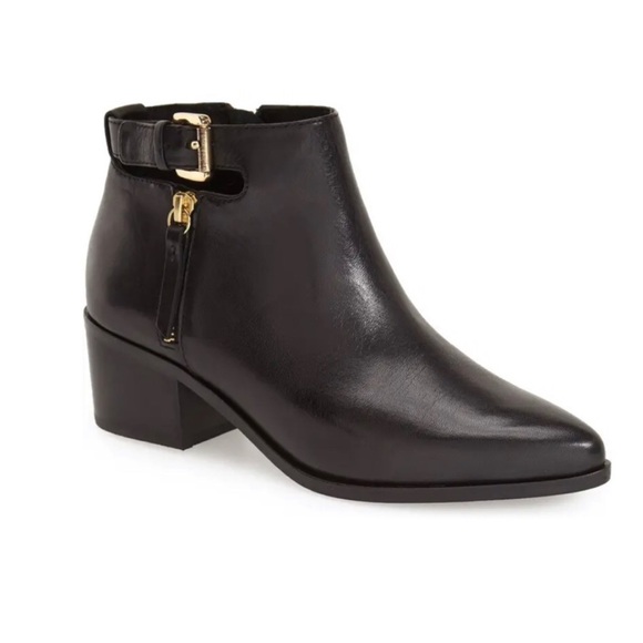 Geox Shoes - Geox Lia Black Leather Booties